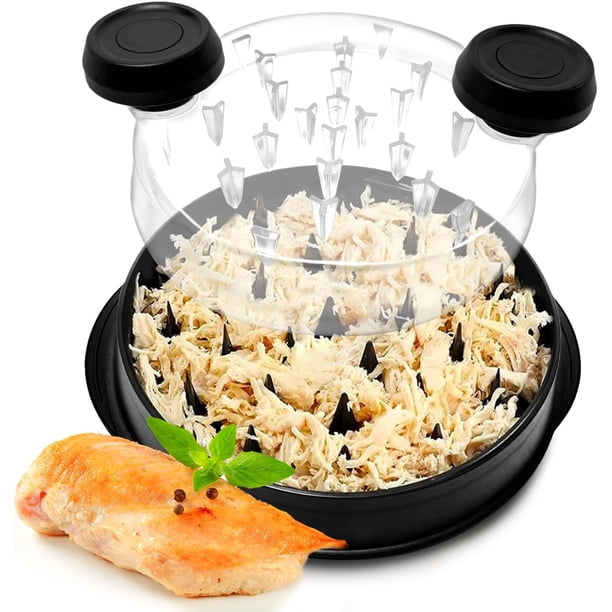 Desmenuzador de Pollo, Gran Capacidad Picadora Triturador de Pollo Con Mango Ergonómico, Cortadora de Púas Extra Grosas Y Largas, Base Antideslizante, Apto Para Lavavajillas