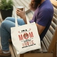 thumbnail image 4 of I'm a Cavalier King Charles Spaniel Mom and a Registered Nurse Nothing Scares Me Canvas Tote Bag Dog Lover Gifts Reusable Shopping Grocery Bag - 00002, 4 of 5