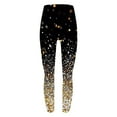 thumbnail image 6 of lcziwo Dollar Sales, Womens Glitter Sparkle Sequin Print Leggings High Waisted Tummy Control Yoga Tights Stretchy Comfy Compression Workout Pants 2025 New Years Gifts Multicolor L, 6 of 7