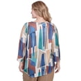 thumbnail image 2 of Alfred Dunner Womens Plus-Size Abstract Stained Glass Crew Neck Top, 2 of 4