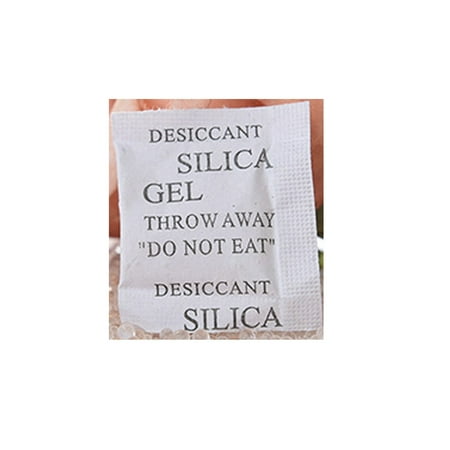

100 Packs 1g Non-Toxic Silica Gel Desiccant Moisture Absorber Dehumidifier White