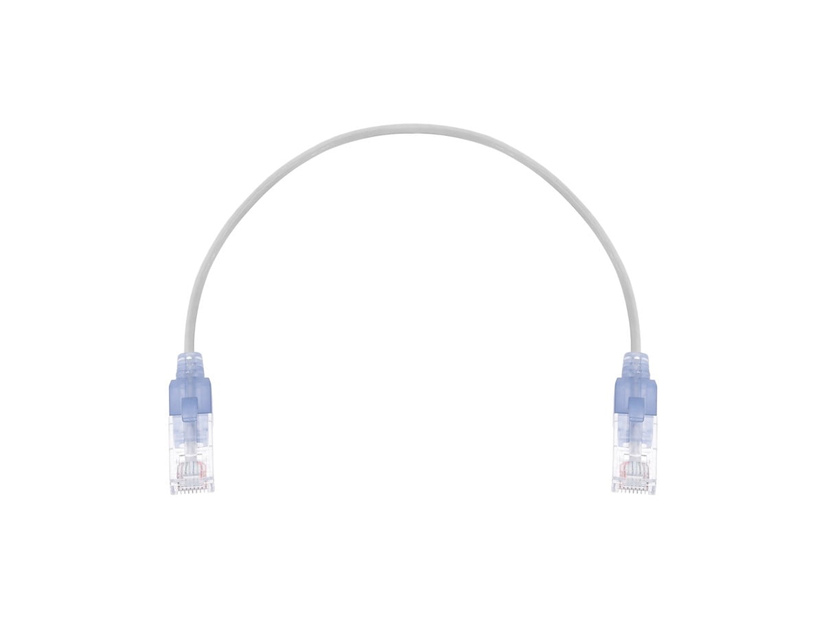 Monoprice Cat6A Ethernet Patch Cable - 1 Feet - White | Network Internet Cord - RJ45, 550Mhz, UTP, Pure Bare Copper Wire, 10G, 30AWG, 10-Pack - SlimRun Series
