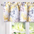 thumbnail image 2 of DriftAway Acacia Floral Blossom Watercolor Printed 100 Percent Blackout Thermal Insulated Window Curtain Valance Rod Pocket Single 52 Inch by 18 Inch Plus 2 Inch Header Yellow, 2 of 6