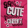 thumbnail image 2 of 99 Percent Cute Cheeky Sassy Attitude Women Crewneck Sweatshirt Brisco Brands S, 2 of 5