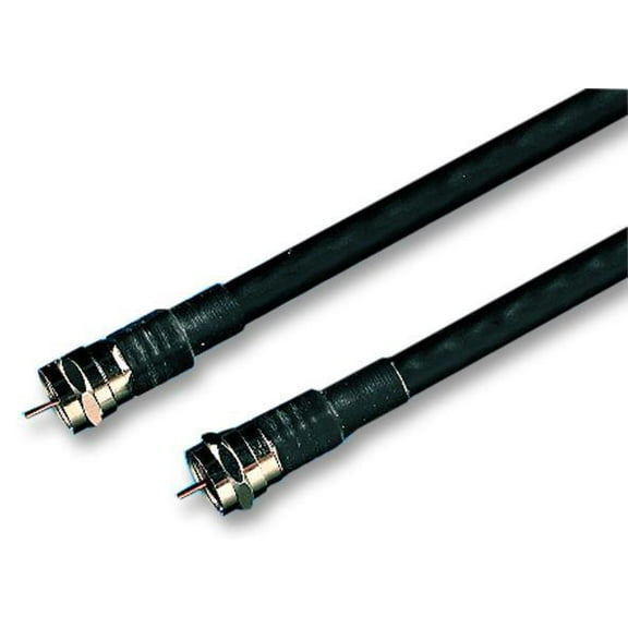 VDC - Satellite Lead, F Plug to F Plug with CT100 Coaxial Cable, 1m Black