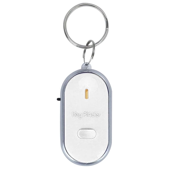 Whistle-Controlled Key Finder - Plastic Sound Locator with Flashlight, Anti-Lost Keychain for Home Office Outdoor