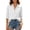 White, variant on Paiwinds Women's Button Down Blouses, Casual Point Collar V-Neck 3/4 Sleeve Shirts with Front Pockets, Relaxed Fit Summer Tops