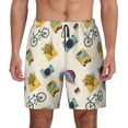 thumbnail image 2 of Goofa Travel Elements Printed Men's Swim Trunks Board Shorts Quick Dry Mens Swimming Trunks with Compression Liner,Breathable Fit Hawaii Beach Shorts-X-Large, 2 of 9