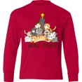 thumbnail image 3 of Inktastic Merry Catmas with Cat Tree and Yellow Star Long Sleeve Youth T-Shirt, 3 of 5