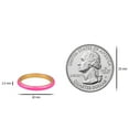 thumbnail image 3 of 18K Yellow Gold Plated Sterling Silver Neon Pink Enamel Stack Ring, 3 of 3