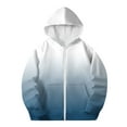 thumbnail image 5 of Eltusu Girls Full Zip Hoodies, Long Sleeve Casual Gradient Loose Fit Girls Outerwears Blue Size 10-11 T, 5 of 6