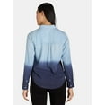 thumbnail image 3 of Time and Tru Women's Button Front Shirt with Long Sleeves, Sizes XS-XXXL, 3 of 6