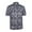 Charcoal/Light Gray, variant on Monterey Club Men's Small Rhombic lattice Print Tailored Collar Short Sleeve Golf Polo Shirt #3516