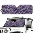thumbnail image 2 of Uorisanigo Windshield Sun Shade for 2018-2023 Jeep Wrangler JL 4XE Gladiator JT, Accessories Front Window Purple Leopard Print Sunshade Windshield Front Window Sun Visor Blocks for UV and Heat, 2 of 7