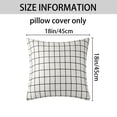 thumbnail image 5 of Unique Bargains Plaid Throw Pillow Covers Square Linen Cushion Pillowcase White 18" x 18", 5 of 6