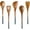 Gray, variant on Folkulture Wooden Spoons for Cooking Set for Kitchen, Non Stick Cookware Tools or Utensils, Set of 5 - 12 inches long, Acacia Wood, White
