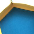 thumbnail image 4 of Bandeja hexagonal para dados, alfombrilla para dados PU, plegable portátil de , tamaño más grande Azul amarillo Gloria Bandeja de dados hexagonal, 4 of 7