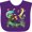 Purple, variant on Inktastic Cute Lizards Hanging out Boys or Girls Baby Bib