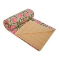 thumbnail image 3 of Yuvancrafts Modern Floral Cotton Kantha Quilt, Twin, 3 of 4