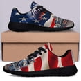 thumbnail image 3 of Train American flag Shoes Sneakers Black Size 4, 3 of 7