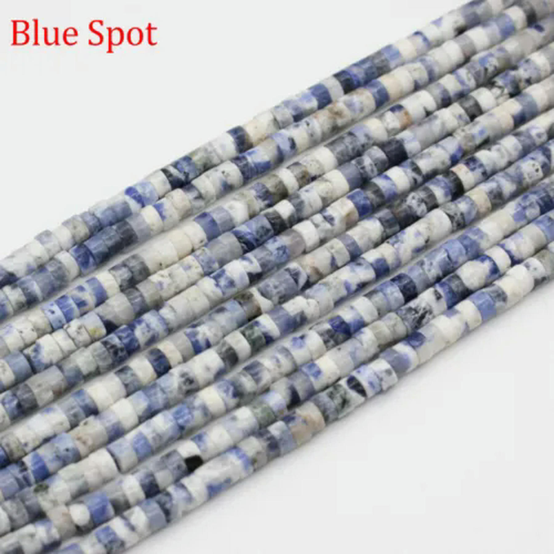 2x4mm Assorted Gemstones Rondelle Crystal Spacer Loose Beads for Jewelry Making