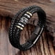 thumbnail image 3 of To My Son Love You Forever Bracelet, Braided Leather Bracelet For Men, Stainless Steel Personalized Engraved Bracelet, 3 of 5