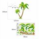 thumbnail image 4 of 3X Pegatinas de palmera de coco para pared, diseño de playa tropical, para sala de estar, 4 of 7
