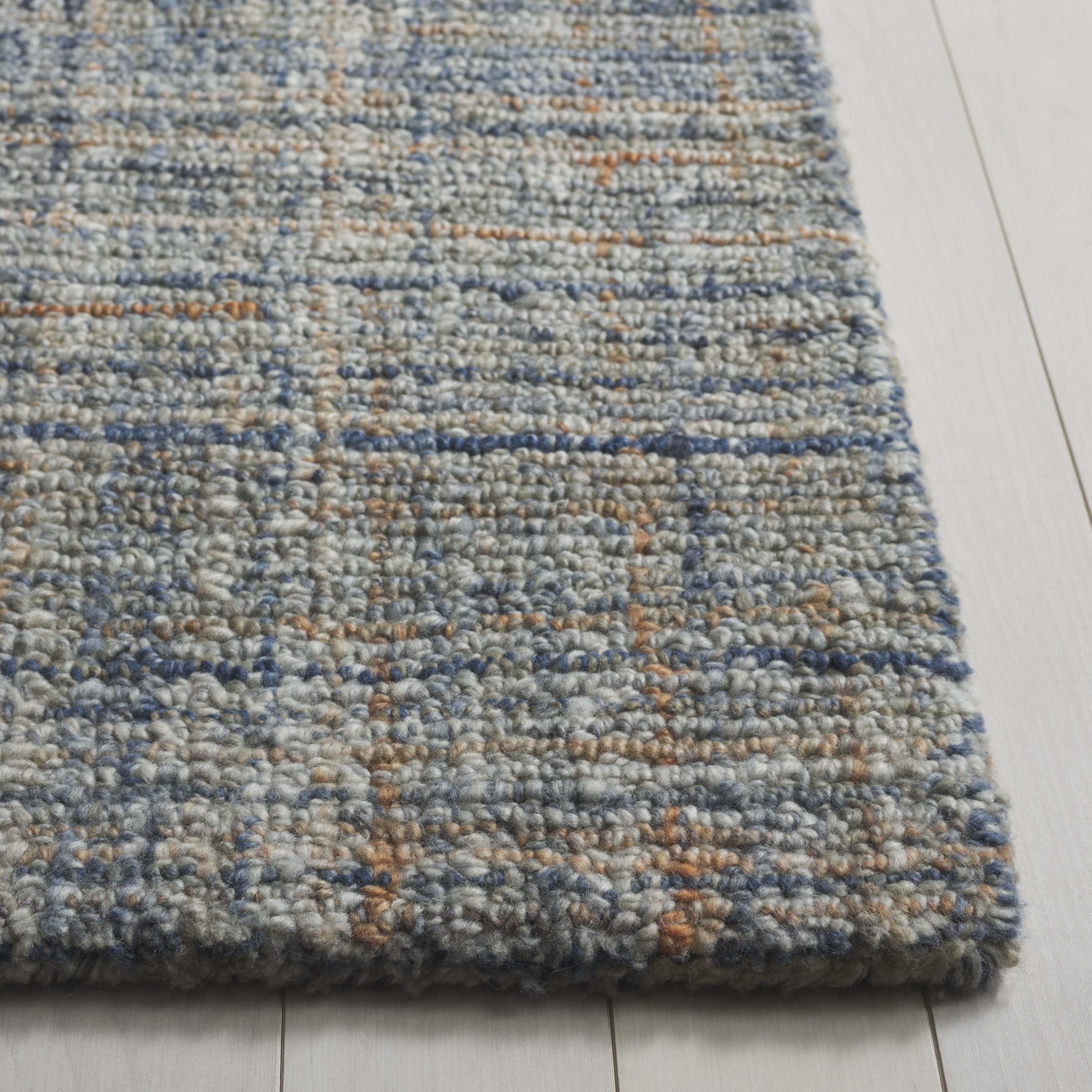 SAFAVIEH Abstract Yorick Striped Polyester Area Rug, Blue/Gray, 8' x 10'