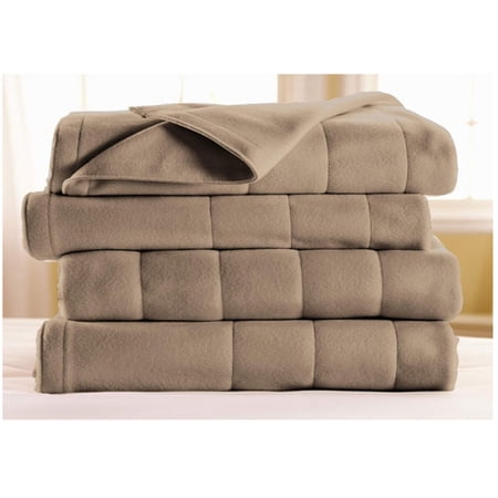 UPC 027045759380 product image for Sunbeam Heated Electric Blanket Royal Dreams Quilted Fleece Twin Mushroom Beige | upcitemdb.com