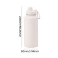 thumbnail image 3 of Botella de agua aislada de 1L, sin BPA, de gran capacidad a prueba de herrumbre, para deporte, gimnasio, oficina, 3 of 6