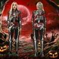 thumbnail image 3 of Alaiyaky Halloween Costumes for Women 3D Print Skeleton Jumpsuit Skeleton Costume Sexy Bodycon Bodysuit Vampire Costume Adult Spooky Costume Design's for Parties, 3 of 7