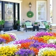 thumbnail image 5 of 12 Bundles Artificial Flowers Faux Plastic Greenery Shrub Plant For Home Wedding, 5 of 9
