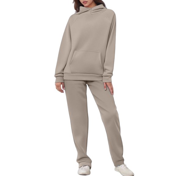 Pyhlmscde Women's with Plus Leisure Winter Sweatsuit, Sweatsuits for Women, Women Fall Clothes, Two Piece Sets for Women