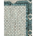 thumbnail image 7 of Unique Loom Outdoor Trellis Collection Area Rug - Tribal Trellis (3' 1" x 5' 3" Rectangle Teal/Ivory), 7 of 7