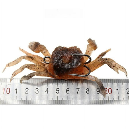 Bait sea fishing bait 10cm34G grouper fake bait simulation crab soft bait fishing gear with Hook