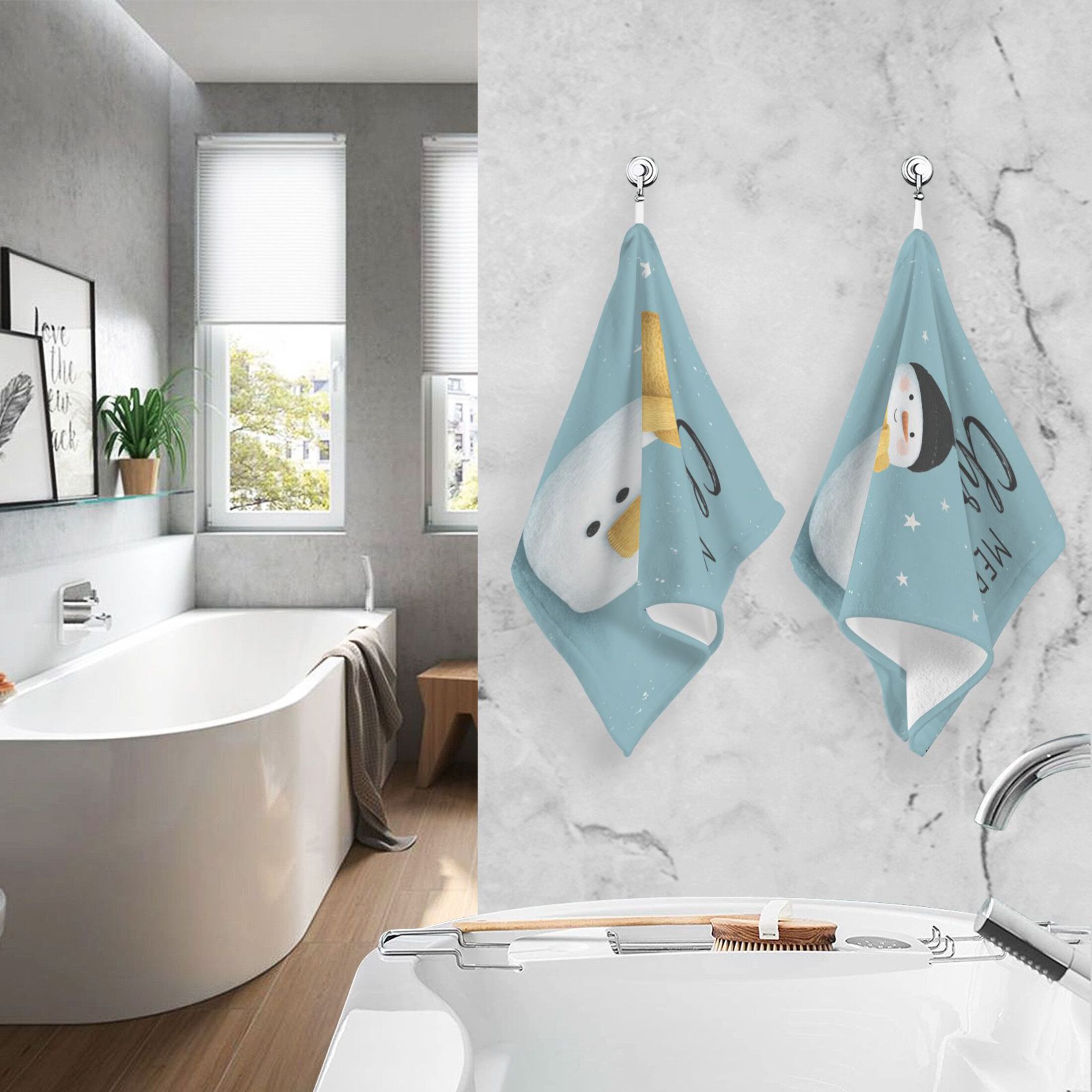 Cotton Towel Two-Piece 16x28 Inch One Sizex2 Face Towel Set Towel Set Cotton Hand Bath Towel Bathroom Beach Aurora