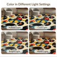 thumbnail image 7 of ODIKA 9'x12' Washable Area Rug Non-Slip, Chair-Friendly Disc Cd Vinyl Record Collage Retro Vintage Music Stripe Layout for Dining Room, Basement, Large Office, 7 of 7