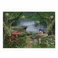 thumbnail image 1 of Mushroom Cutting Board, Enchanted Nature Pathway Butterflies Landscape Rocks, Decorative Tempered Glass Cutting and Serving Board, Small Size, Tan Green Red, by Ambesonne, 1 of 1
