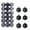 Black/1.18in/36pcs/6 surface, variant on Christmas Tree Ornaments Set Shatterproof Holiday Ornaments Balls For Xmas Decorations(1.18"-2.36")