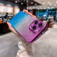 thumbnail image 2 of Compatible with iPhone 14 Pro Case, Glitter Bling Gradient Slim Soft Phone Case, Shockproof Lens Camera Protection Sparkly Shiny Case for Women Girls for iPhone 14 Pro - Purple Blue, 2 of 10