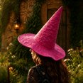 thumbnail image 3 of Textilo Halloween Tall Witch Hat, Wizard Hat, Vintage Spooky Accessory, Wide Brim Spire Cap, One Size Fits All for Cosplay Costume Daily Party Masquerade, 3 of 3