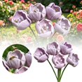 thumbnail image 2 of Tulip Shape Bird Bath Decorative Outdoor Garden Pollinator Water Station, Floral Bird Drinking Basin for Backyard Patio Balcony, 2 of 6
