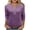 Womens Clothing Purple, variant on Womens Plus Size Tops, Henley Shirts for Women Fall Summer Casual Solid Color Button Up 3/4 Sleeve Dressy Blouses