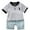 Gray, variant on Bovxnpu Boys Girls 2 Piece Outfits, Girl Short Set Cute T-Shirt Shorts, Kids Short Sleeve Graphic Solid Thin Shirt Casual Children's Short Sleeved Shirt Pants 3 Years