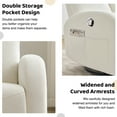 thumbnail image 6 of Aemeios Chenille Swivel Rocker Glider Manual Recliner Nursery Rocking Chair with Double Pockets, White, 6 of 6