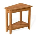 thumbnail image 3 of Marv Chairside Table, Shelf, 24 Inch Angled Oak Brown Mahogany Wood, 3 of 5