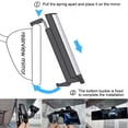 thumbnail image 4 of Universal Broadway 300mm Wide Convex Interior Clip On Rear View Clear Mirror,White,300MM, 4 of 5