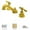 Italian Brass, variant on Rohl AC102X-APC-2 Arcana 1.2 GPM Widespread Bathroom Faucet - Chrome
