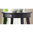 Better Homes & Gardens Round Accent Table with Drawer, Black