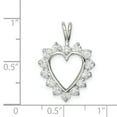 thumbnail image 2 of 925 Sterling Silver Cubic Zirconia Heart Shaped Pendant, 2 of 2